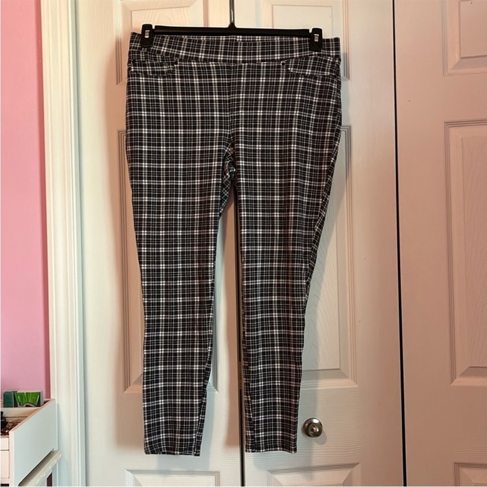 Plaid Black and White Pants